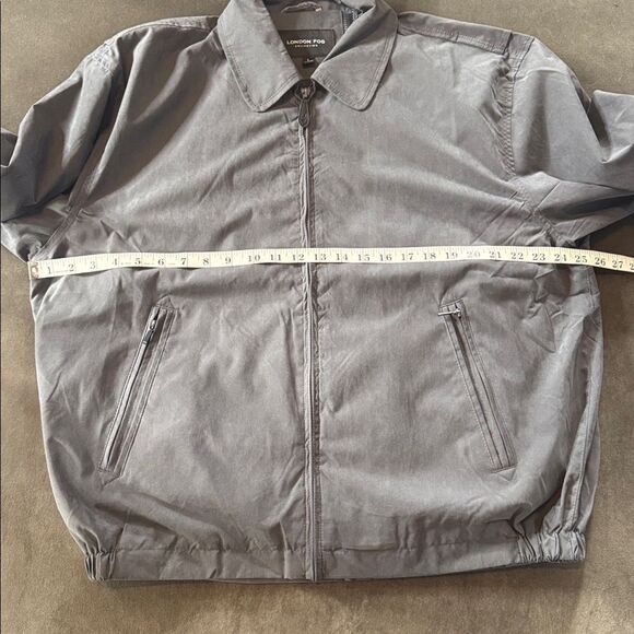 London Fog Men's Iron Gray Lightweight Zip Front Golf Jacket Size L NEW - Picture 13 of 16